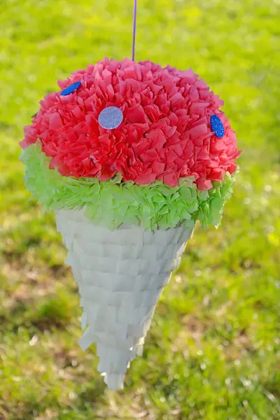 Mexican Pinata Bouquet Flowers Paper Decor Party — Stock Photo, Image