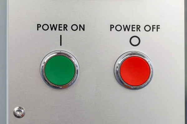 Power Green Red Push Buttons Control — Stock Photo, Image