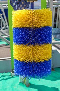 Rotating Brush for Cows at Dairy Farm