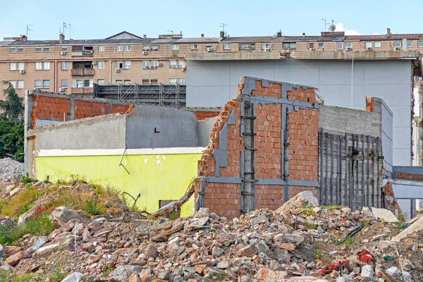 Big Building Walls Structure Demolition City — Stock Photo, Image