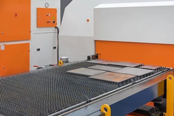 Automated Cnc Machine Sheet Table Metal Workshop — Stock Photo, Image