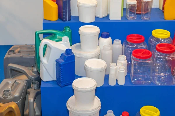 Nuovi Secchi Bottiglie Plastica Produzione Industriale — Foto Stock
