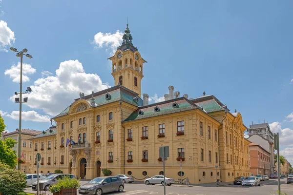 Szeged Maďarsko Června 2021 Historická Radniční Budova Horkém Letním Dni — Stock fotografie