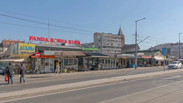 Belgrade Serbia February 2021 Exterior Bajloni Green Market Winter Day — ストック写真