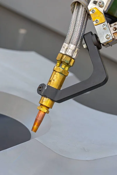 Automated Robotic Welding Arm System Factory Production — 스톡 사진
