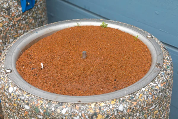 Big Ashtray Bin Sand Pit — Stock Photo, Image