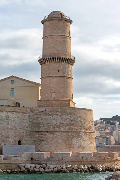 Tour Fanal Fort Tower Marseille France — стокове фото