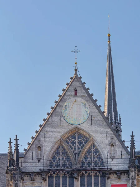Sluneční Hodiny Kostele Amsterdamu Nizozemsko — Stock fotografie