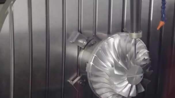 Turbine Blade Precision Test Probe Measurement Process — Vídeo de Stock