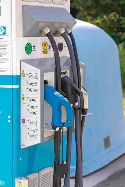 Otocec Slovenia June 2019 Fast Charger Electric Vehicles Petrol Station — 스톡 사진