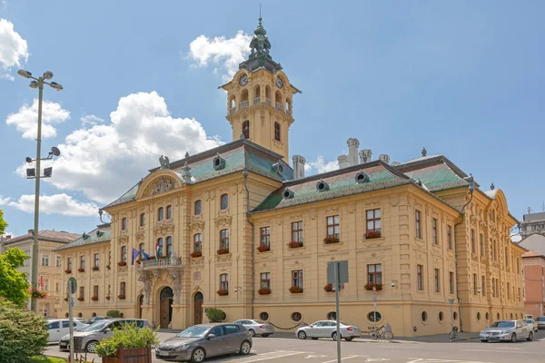 Szeged Magyarország 2021 Június Történelmi Városháza Épülete Forró Nyári Napon — Stock Fotó