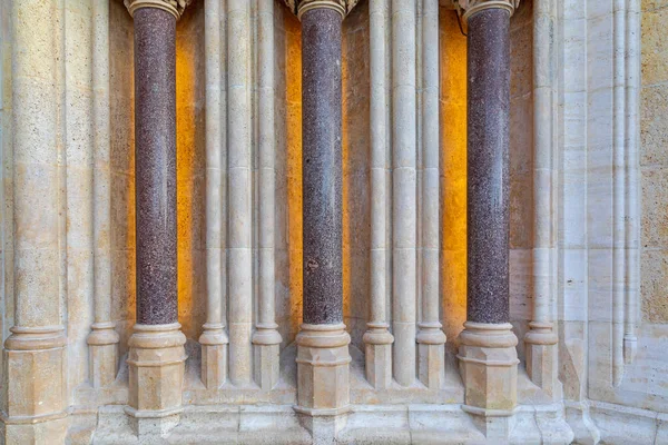 Colunas Pedra Mármore Catedral Zagreb Croácia — Fotografia de Stock