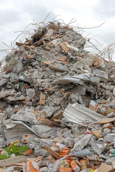 Big Pile Debris Material Construction Site — Stock Photo, Image