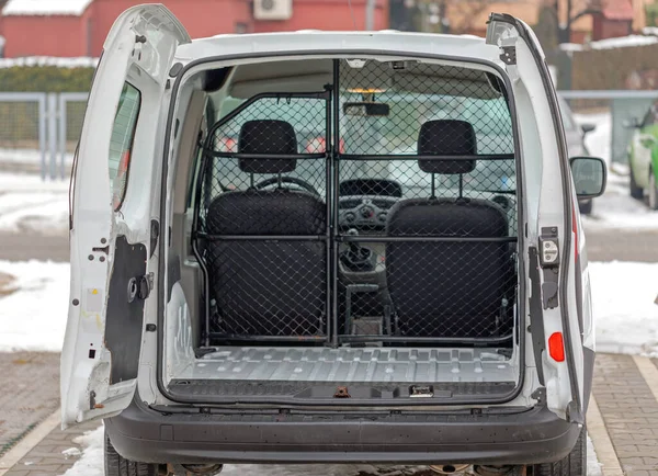 Partition Divider Bulkhead Wire Protection Cargo Van — Stock Photo, Image