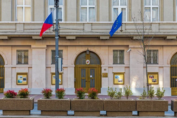 Βελιγράδι Σερβία Φεβρουαρίου 2021 Πρεσβεία Της Τσεχικής Δημοκρατίας Στο Βελιγράδι — Φωτογραφία Αρχείου
