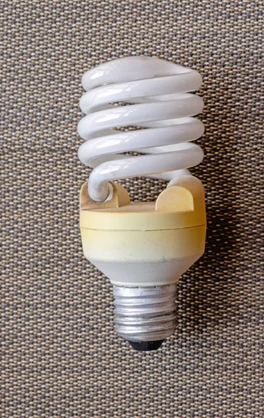 Ancienne Ampoule Fluorescente Compacte Cfl Occasion Économie Énergie — Photo