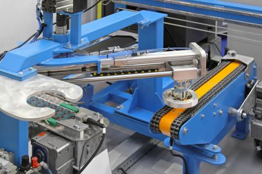 Robotic conveyor system clipart