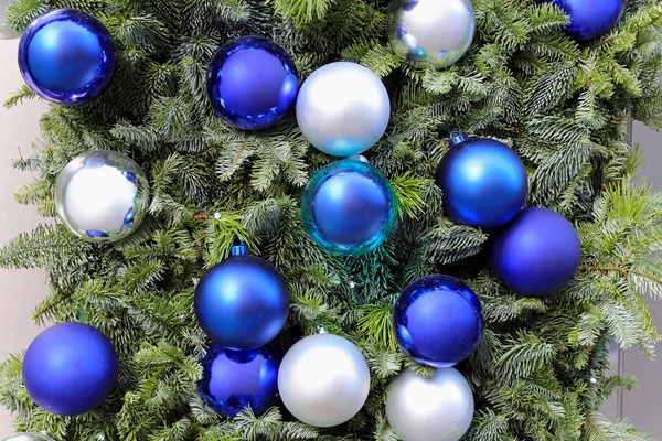 Blue baubles — Stock Photo, Image