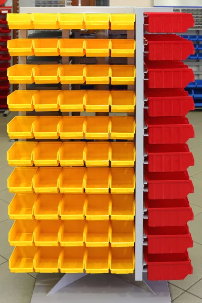 Plastic storage bins — Stock Photo, Image