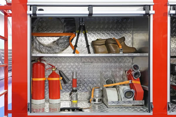 Brandbilen utrustning — Stockfoto