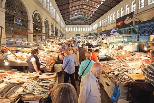 Vismarkt Athene — Stockfoto