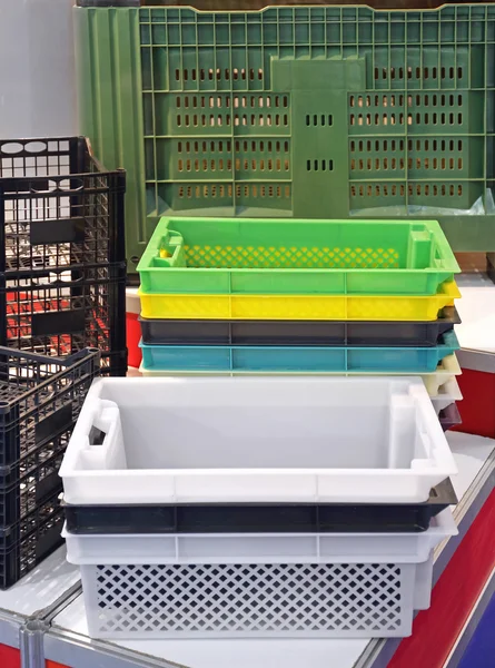 Plastic Crates — Stock Photo, Image