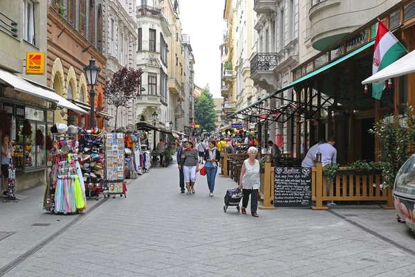 Будапештская улица Ваци — стоковое фото