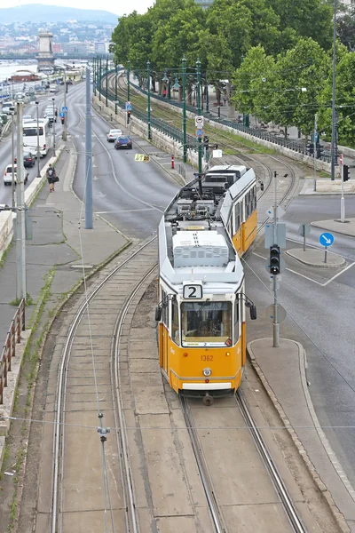 Il tram budapest — Foto Stock