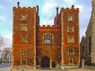 Kışın İngiltere 'de Lambeth Sarayı Resmi Konutu