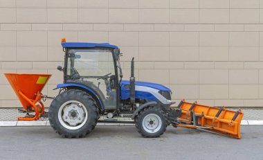 Traktör Temizleme 'de Turuncu Hopper Tailgate Tuz Ayıklayıcısı Kar temizleyicisi