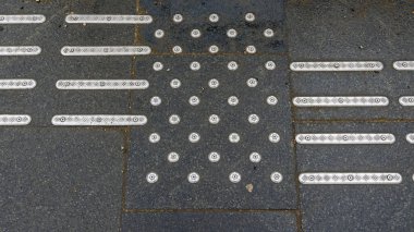 Görme Engelli Yayalar için Dokunulabilir Yeryüzü Uyarı Alanı Yardımı