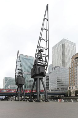 Cranes Canary Wharf clipart