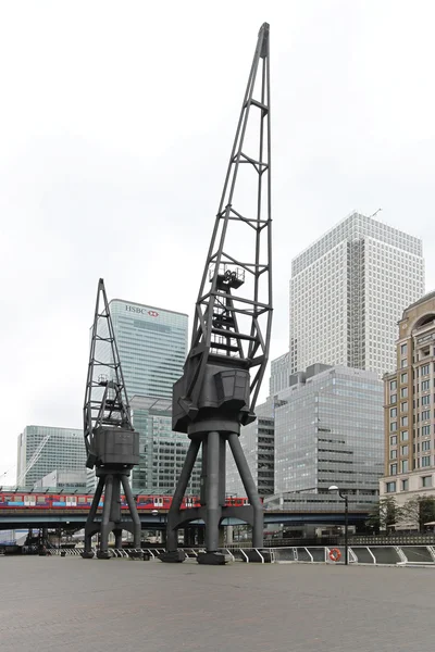 Cranes Canary Wharf — Stock Photo, Image