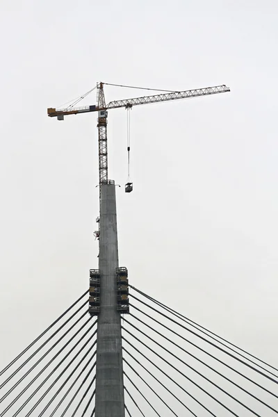 Construção da ponte Belgrado — Fotografia de Stock