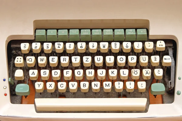 Keyboard mesin tik vintage — Stok Foto