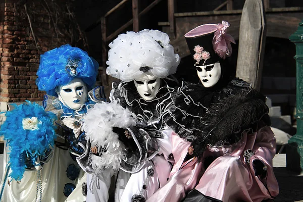 Veneza Traje Carnaval Máscara — Fotografia de Stock