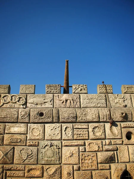 Facade Moussa Castle Lebanon One Cannon — Stock Photo, Image