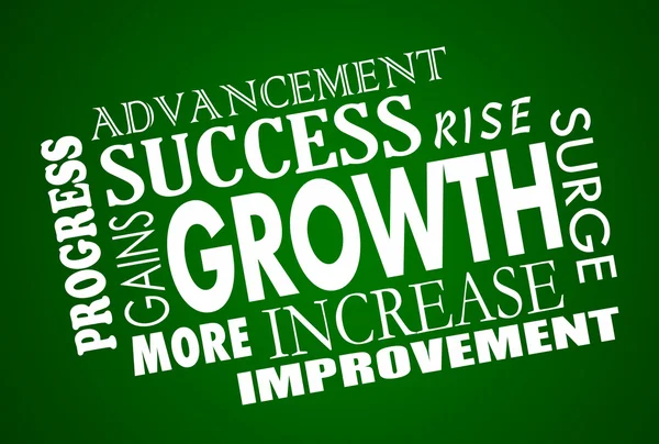 Tillväxten ökar förbättring framgång — Stockfoto