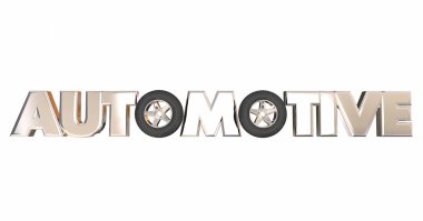 Otomotiv Sanayi 3d Word tekerlekler