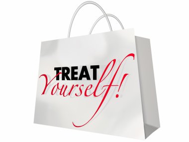 Treat Yourself Shopping Bag clipart