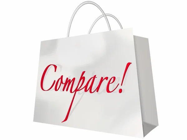 Compare  Shopping Bag — Stock Photo, Image