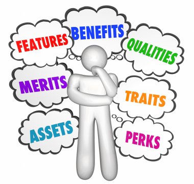 Features Benefits Qualities   clipart