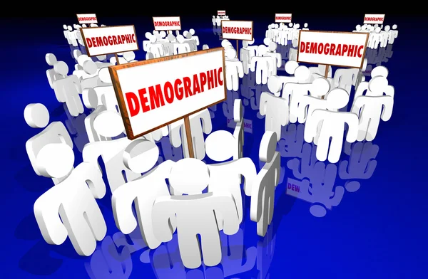 Grupos de mercado objetivo de nicho demográfico — Foto de Stock