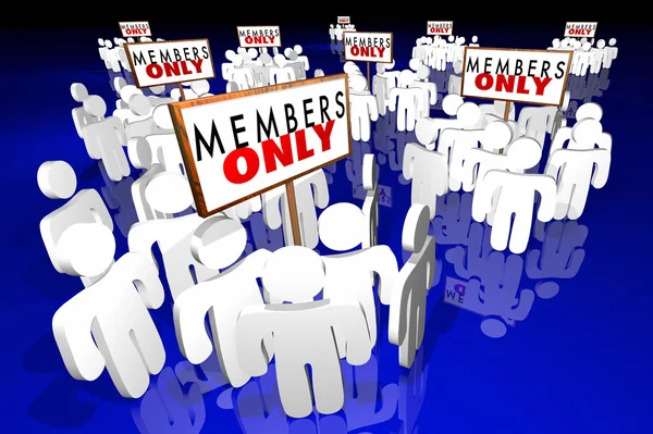 Members Only Exclusive Access Group — Stock Photo, Image