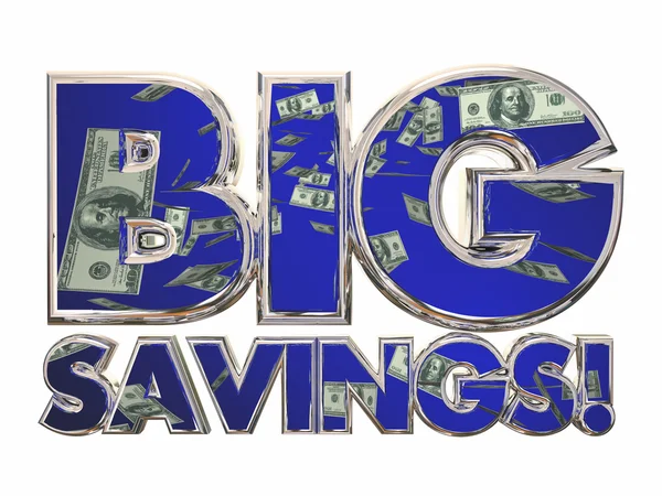 Big Savings Money — Stock Photo, Image