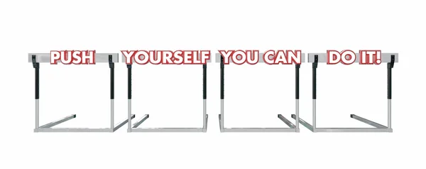 Push Yourself You Can Do It Jeans — стоковое фото