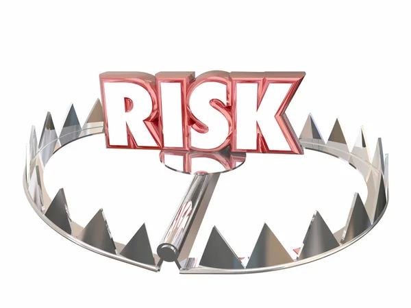 Risk Word Bear Trap — Stock Photo, Image