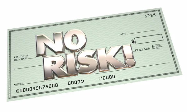 No Risk Check Easy Payment — Stock Photo, Image