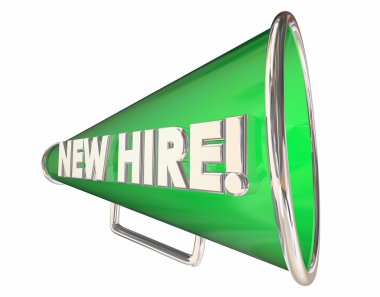 New Hire Bullhorn Megaphone   clipart