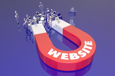 Web sitesi mıknatıs Word çekerek 